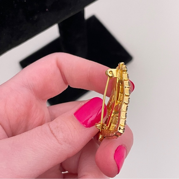 Vintage Rhinestone Christmas Holiday Winter Gifting Festive Bell Brooch / Pin - Picture 6 of 8